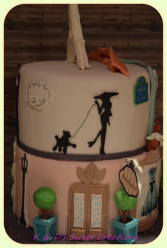 Paris birthday cake