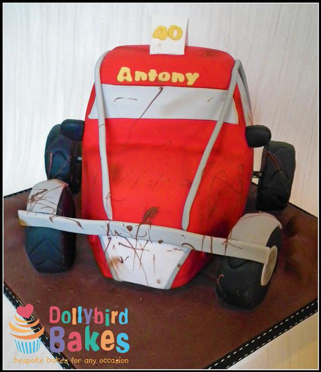 Hot Rod Buggy Cake - Decorated Cake by Dollybird Bakes - CakesDecor