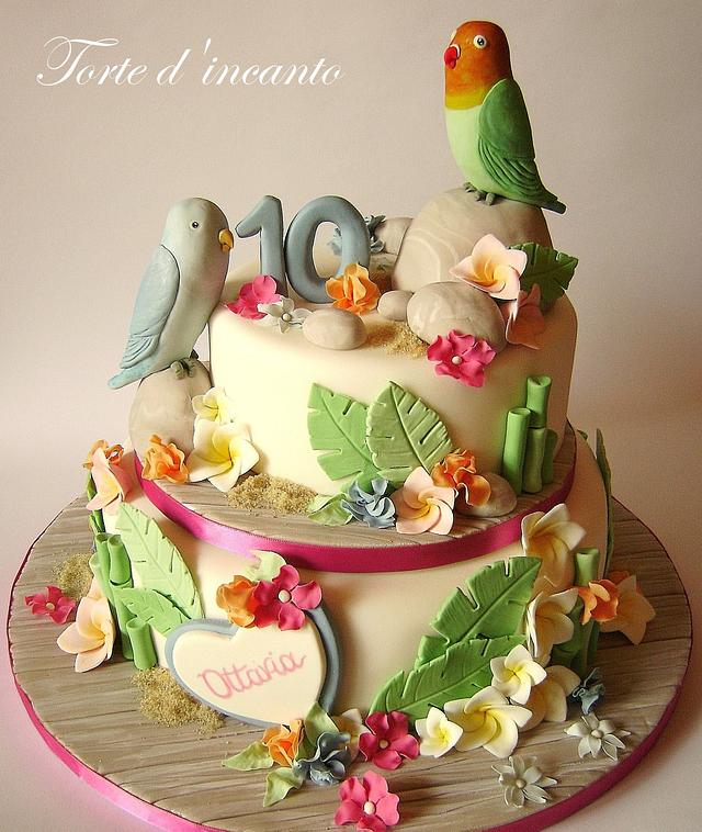 Tropical cake - Decorated Cake by Torte d'incanto - - CakesDecor