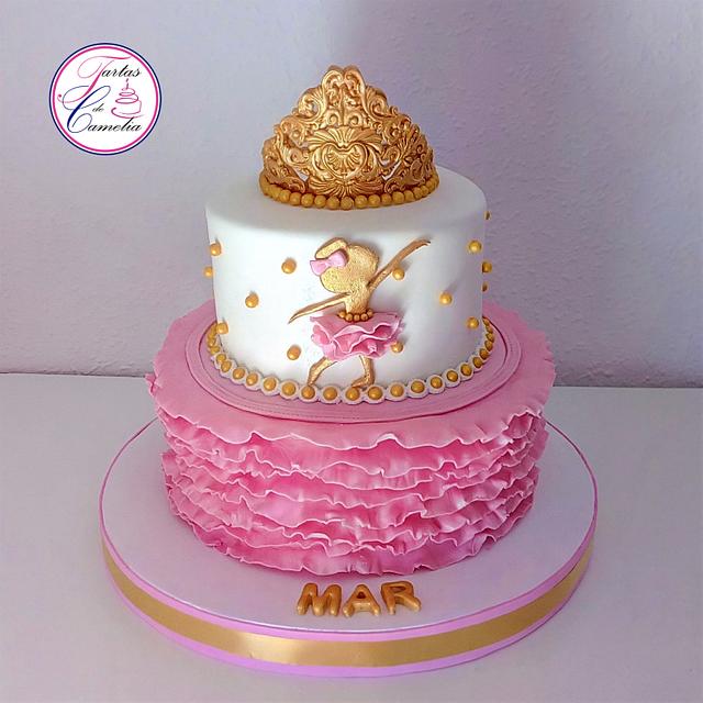 TARTA COMUNION BAILARINA MAR - Decorated Cake by Camelia - CakesDecor