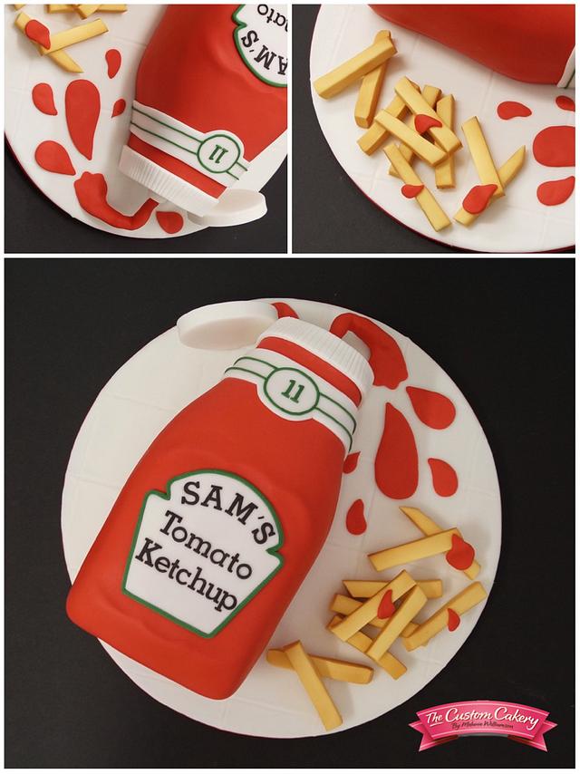 Ketchup Cake! Decorated Cake by The Custom Cakery CakesDecor