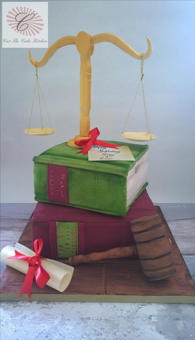 Scales of Justice Decorated Cake by Emma Lake Cut The CakesDecor