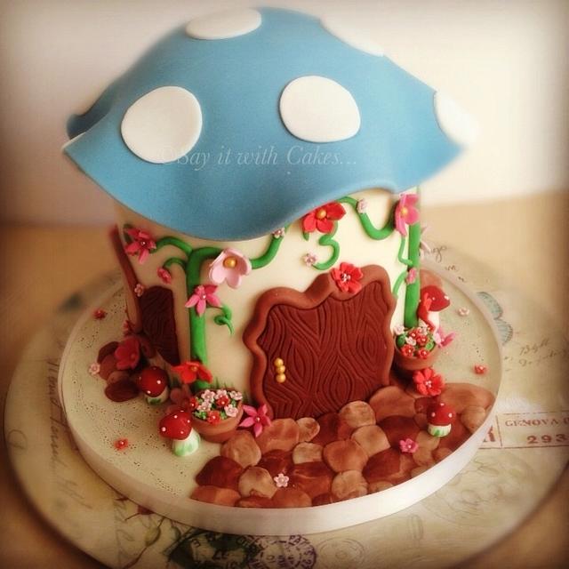 Spring toadstool cake - Decorated Cake by Say it with - CakesDecor