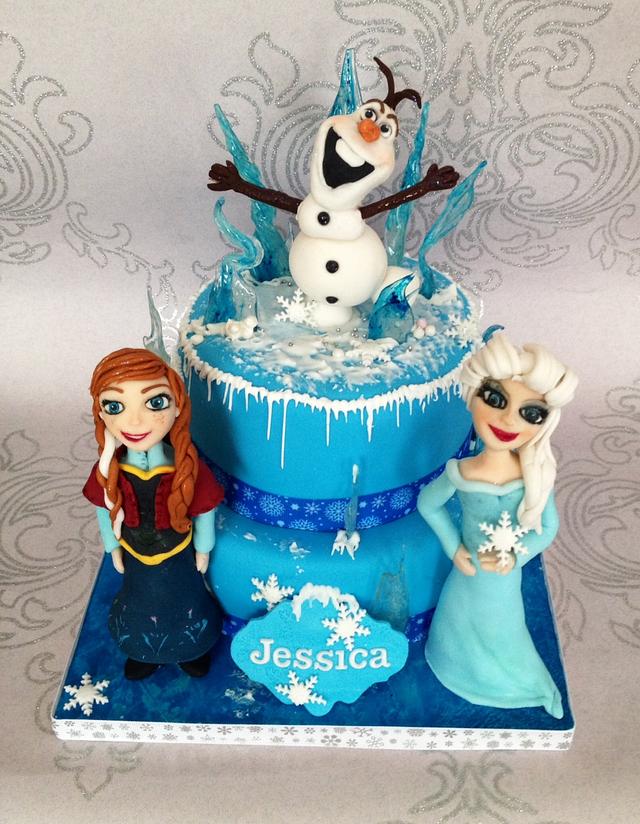 Frozen number 2 cake - Decorated Cake by silversparkle - CakesDecor