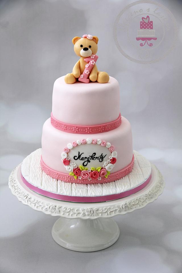 Christening + 1st Birthday Cake - Decorated Cake by Tynka - CakesDecor