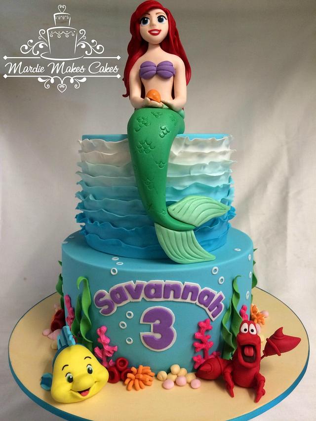 Little Mermaid Cake - Cake by Mardie Makes Cakes - CakesDecor