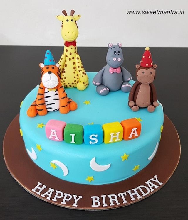 OH BABY ANIMAL BIRTHDAY CAKE - Rashmi's Bakery
