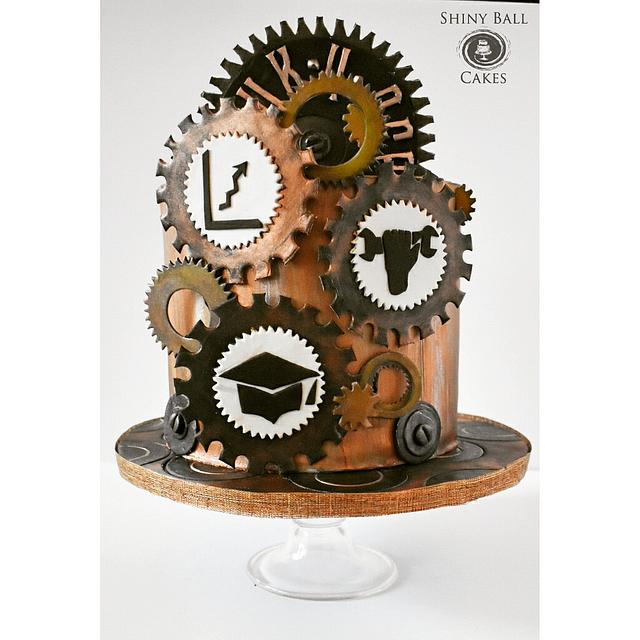 Steampunk party cake