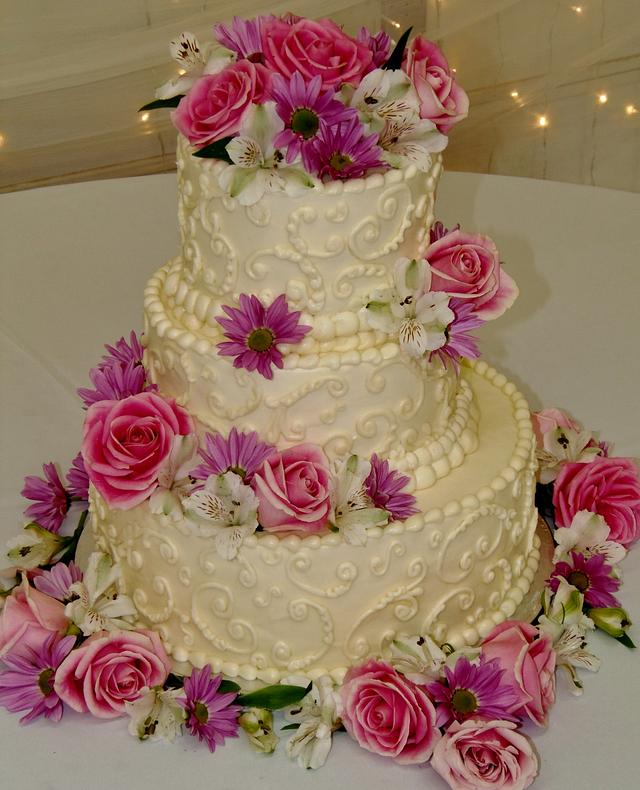 Wedding cake buttercream happiness