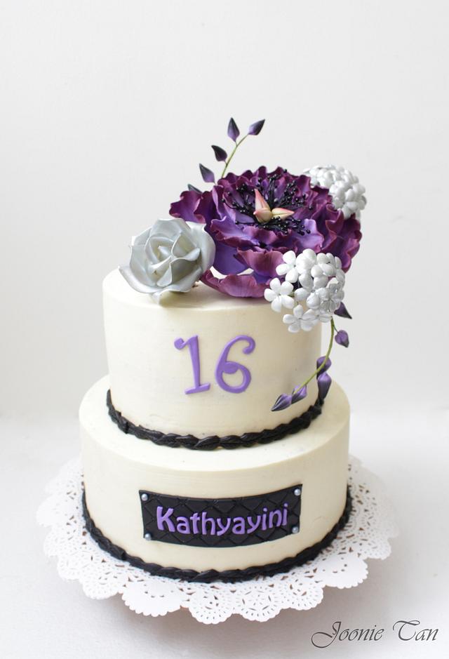 Sweet 16 birthday cake - Decorated Cake by Joonie Tan - CakesDecor