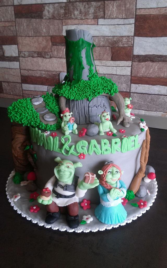 Shrek & co. - Decorated Cake by Figurine Dulci Fondant - CakesDecor