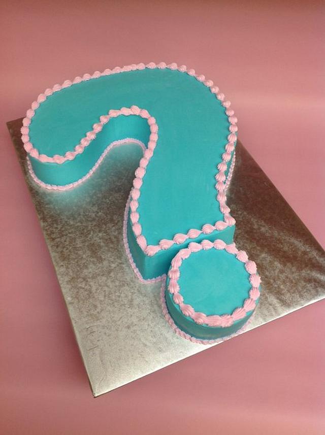 Question Mark Shower Cake Decorated Cake by CakesDecor