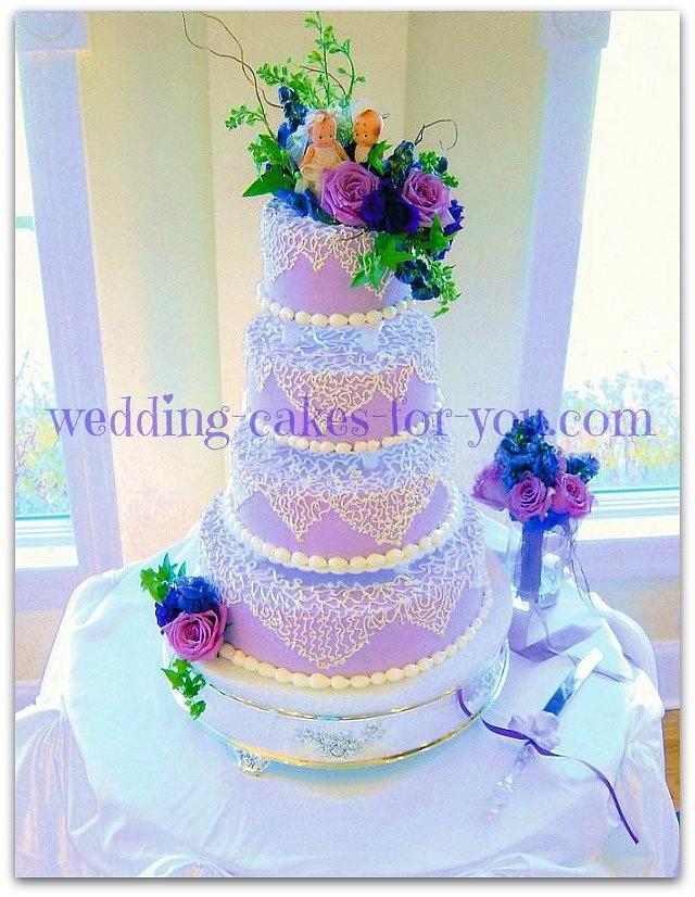 Lavender Wedding Cake Decorated Cake By Wedding Cakes Cakesdecor 1179