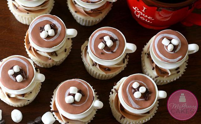Hot Chocolate on a Cupcake?  Yes, please!