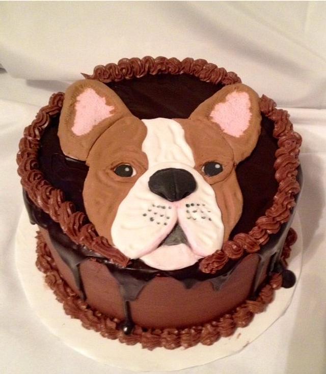 2D French bulldog - Decorated Cake by Caroline Diaz - CakesDecor