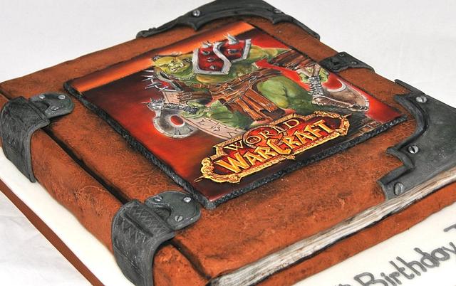 Book Cake - Hand painted World of Warcraft 