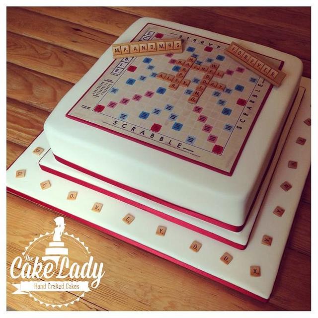 Scrabble Wedding Cake