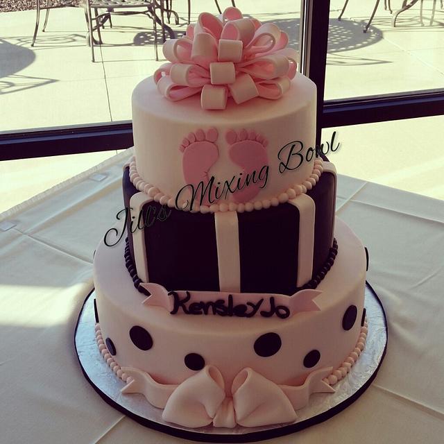 Pink Baby Shower Cake - Decorated Cake by JMixingBowl - CakesDecor