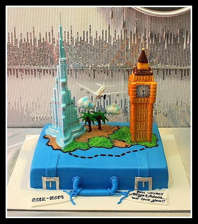 Burj Khalifa and Big Ben Cake Decorated Cake by House CakesDecor