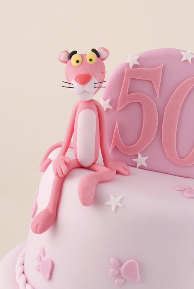 Pink Panther Cake Cake by Little Cherry CakesDecor