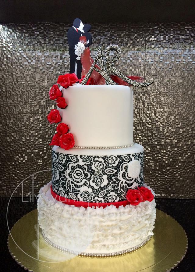 Happy Engagement! - Decorated Cake by Lily Vanilly - CakesDecor