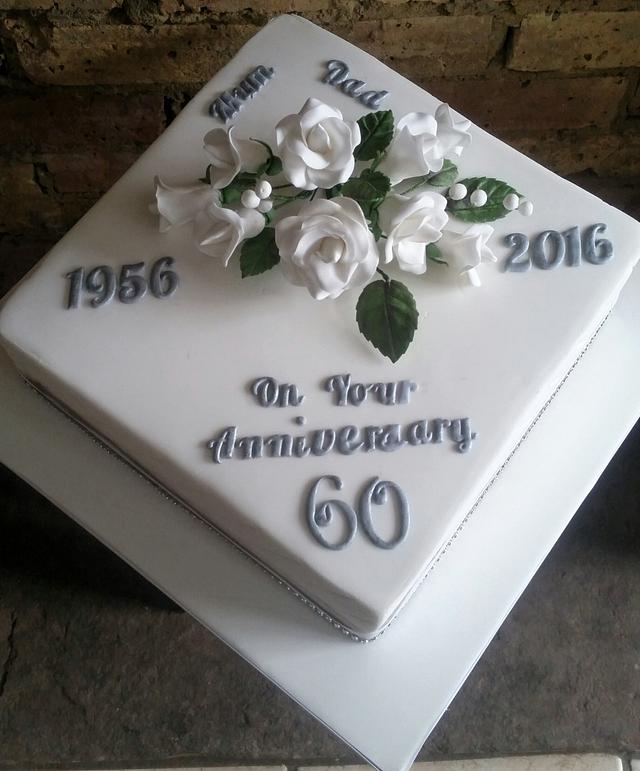 Diamond Anniversary Cake - Decorated Cake by Helen - CakesDecor