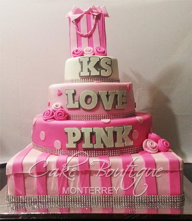 Victoria Secret Pink Cake - Decorated Cake by Cake - CakesDecor