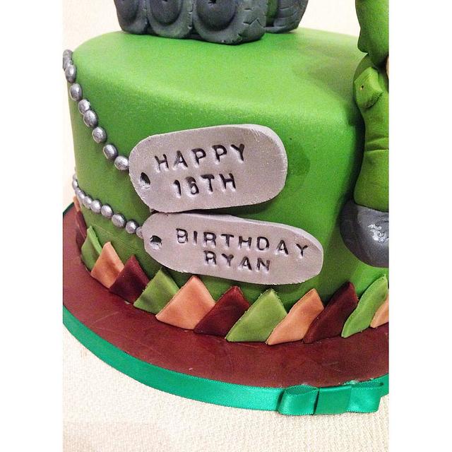 Army Themed Birthday Cake