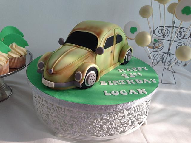 Vintage car themed party! - Cake by Cake in a Cup - CakesDecor