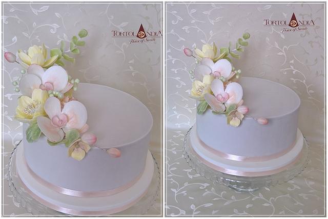 Birthday cake with orchid - Cake by Tortolandia - CakesDecor