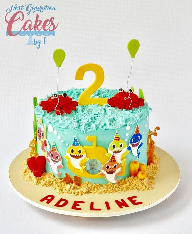 Baby Shark Birthday Cake - Tiered - Make Our Cake