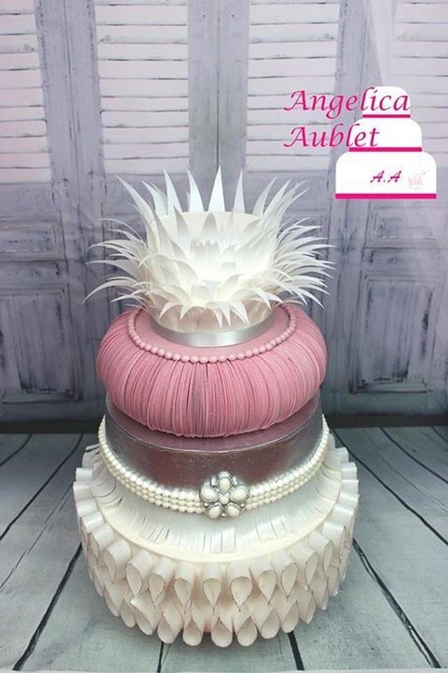 Wafer paper wedding cake - Cake by Angelica Aublet - CakesDecor