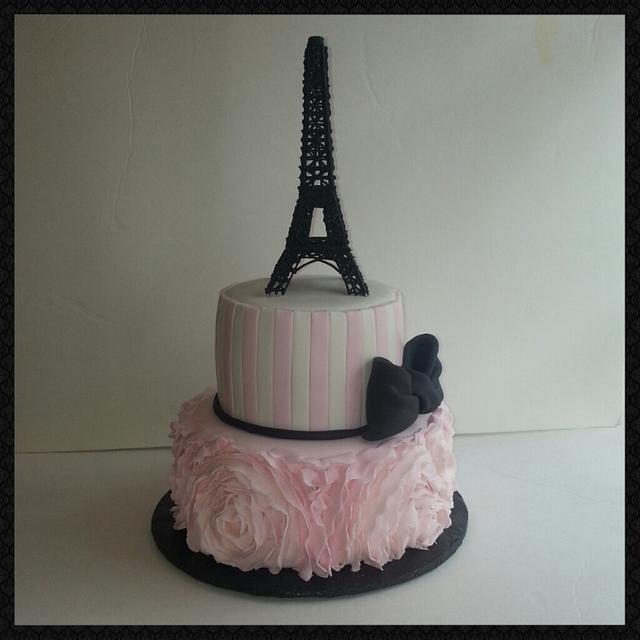 Parisian Themed Cake - Decorated Cake by For the Love of - CakesDecor