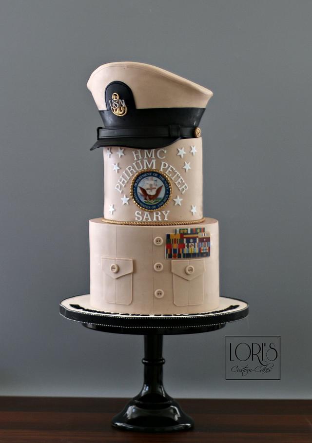 Navy Retirement Cake - Cake by Lori Mahoney (Lori's - CakesDecor