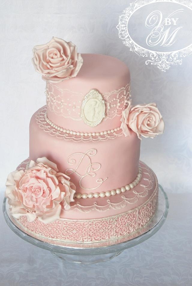 Pink Lace Cake - Cake by Art Cakes Prague - CakesDecor