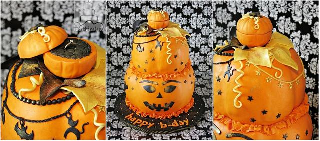 Glamour Pumpkin Cake :-) - Decorated Cake by Ewa - CakesDecor