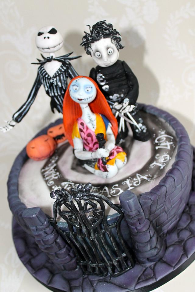 Tim Burton style cake plus cake board tutorial - Cake by - CakesDecor