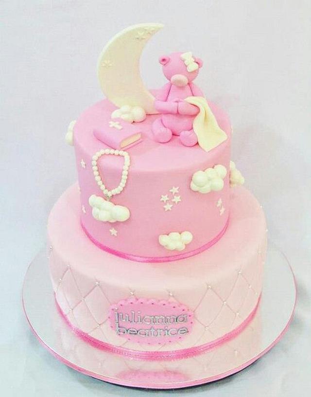 Christening Cake - Decorated Cake by Marie Mae Tacugue - CakesDecor