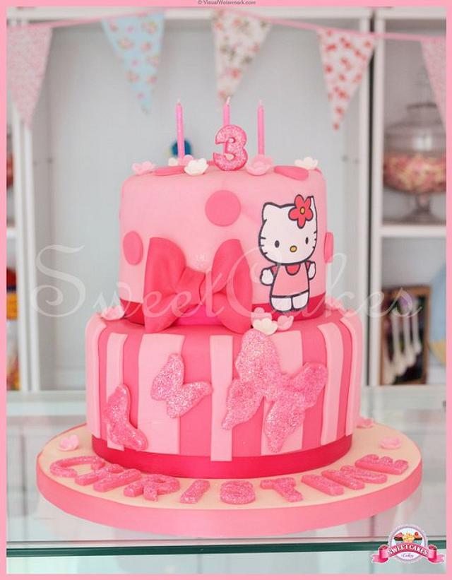  2  Tier Hello  Kitty  Cake  cake  by Farida Hagi CakesDecor