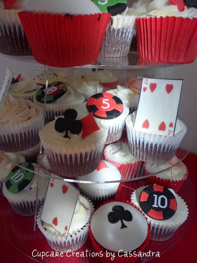 Casino Theme Cupcake Tower - Cake by Cupcakecreations - CakesDecor