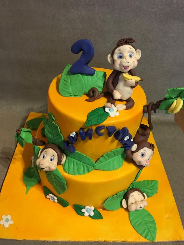 Monkey cake - Decorated Cake by Doroty - CakesDecor