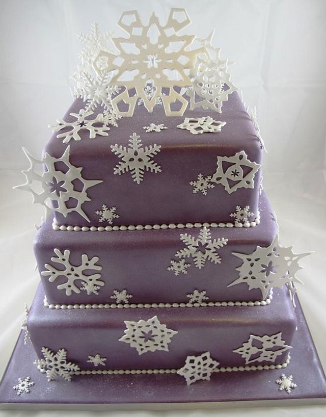 Snowflake Wedding Cake - Decorated Cake by Natasha - CakesDecor