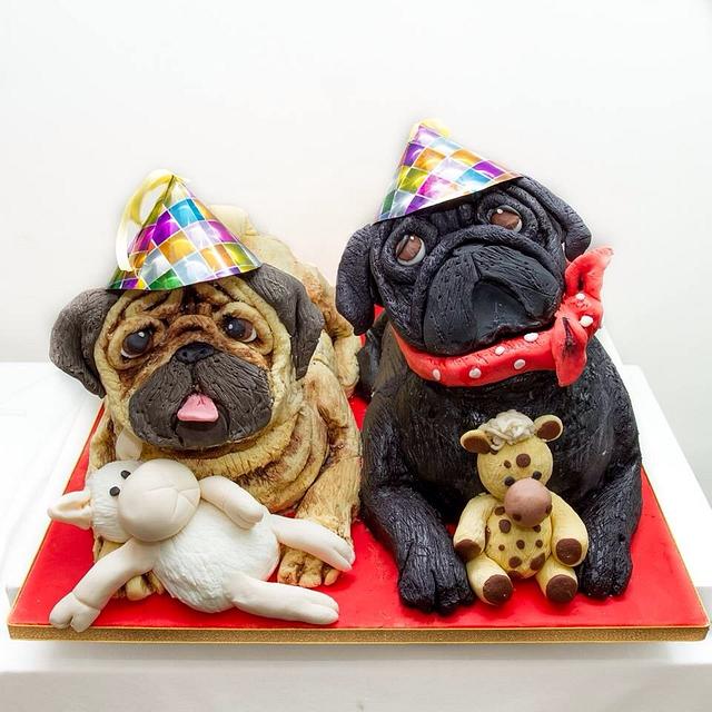 Pug cake decorations best sale