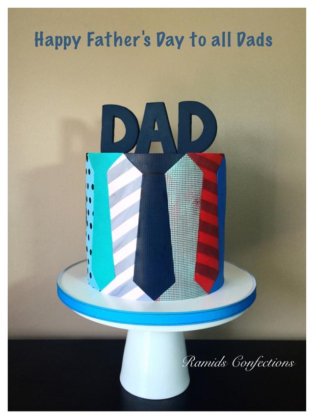 Happy Father's Day Tie Cake - Cake by Ramids - CakesDecor