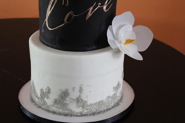 Mixed Metals Wedding Cake - Cake by The Little Caker - CakesDecor