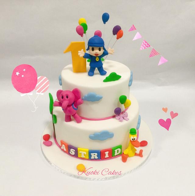 My son's 3rd birthday cake. He loves Pocoyo! Everything edible except the  #3 candle. : r/CAKEWIN