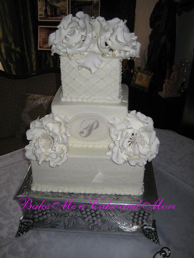 Buttercream wedding cake with Gumpaste Peonies