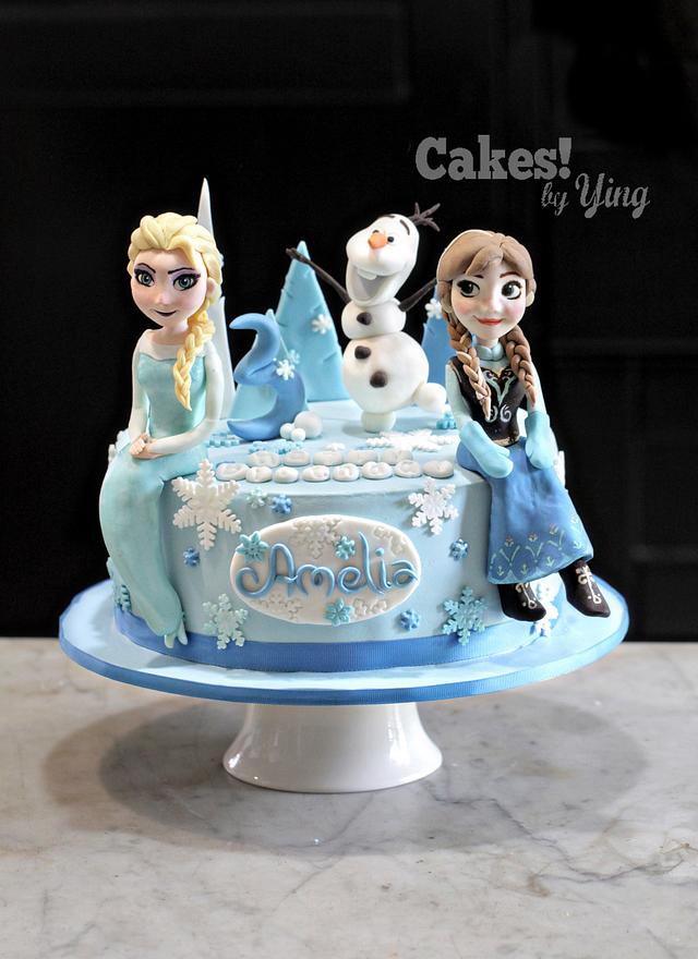 Frozen - Elsa, Anna & Olaf! - Decorated Cake by Cakes! by - CakesDecor