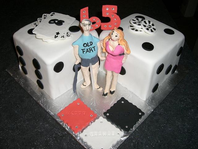 Gamblers 65th Birthday Cake - Decorated Cake by Amanda - CakesDecor