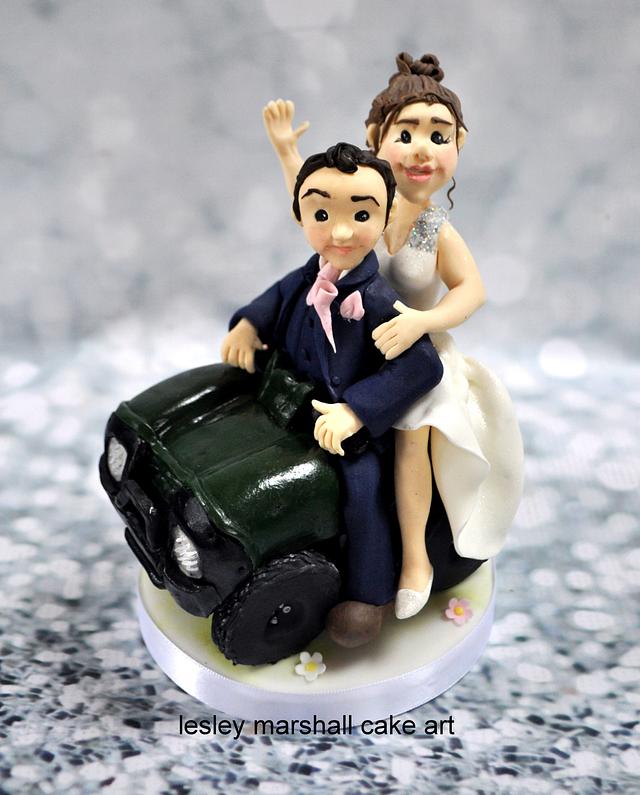 Handpainted farming wedding cake